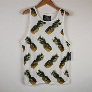 Broken Threads | Pineapple print tank top L NWT